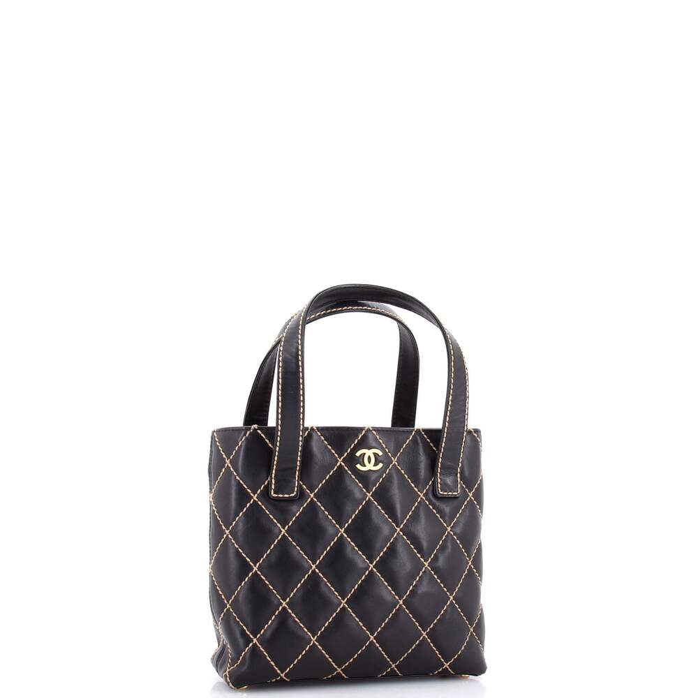 Chanel Surpique Tote Quilted Leather #247416C17B - Picture 2 of 7